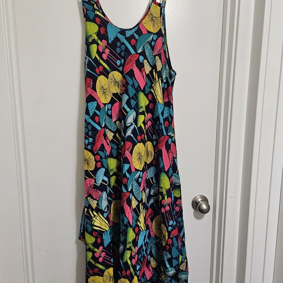 Colorful Mushroom Print Sleeveless Dress - Picture 3 of 6